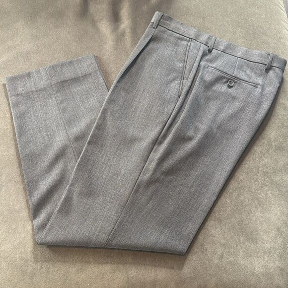 Men’s Perry Ellis Portfolio 2 Piece Gray Formal Suit Size 44 Jacket 36 Pants - Picture 12 of 15